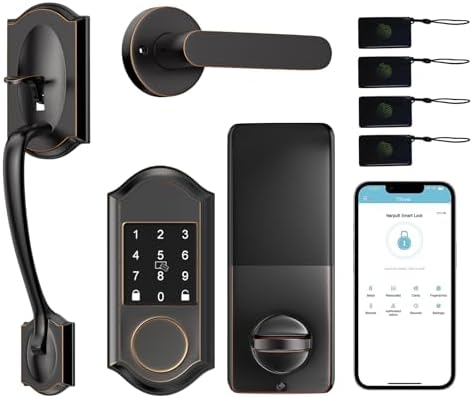 Narpult Smart Keyless Entry Deadbolt with Handle Set