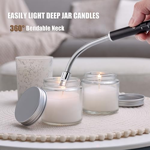2-Pack Electric Candle Lighter USB Rechargeable with Flexible Neck Low-Cost Design