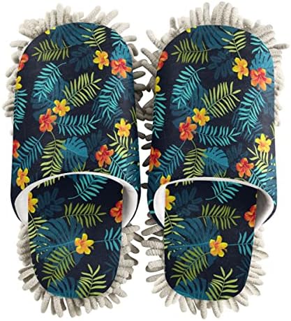 Stain-Resistant Hibiscus Slippers