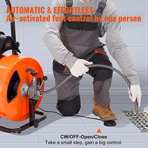 Efficient 100FT 34 Drain Snake for Easy Cleaning