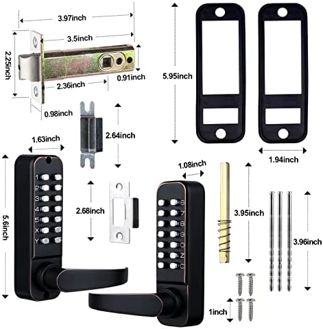 CODACE Combination Lock with Keypad - Front Door Security