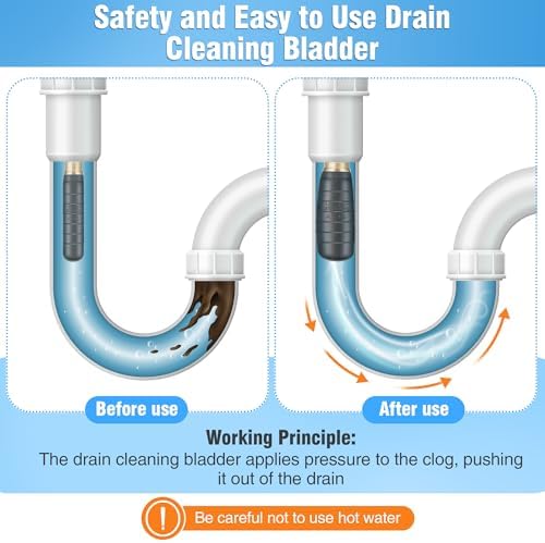 Enhon Drain Cleaning Bladder with Shut Off Valve 4-6 Inch