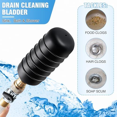 Enhon Drain Cleaning Bladder with Shut Off Valve 4-6 Inch