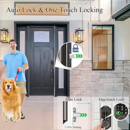 Narpult Smart Keyless Entry Deadbolt with Handle Set