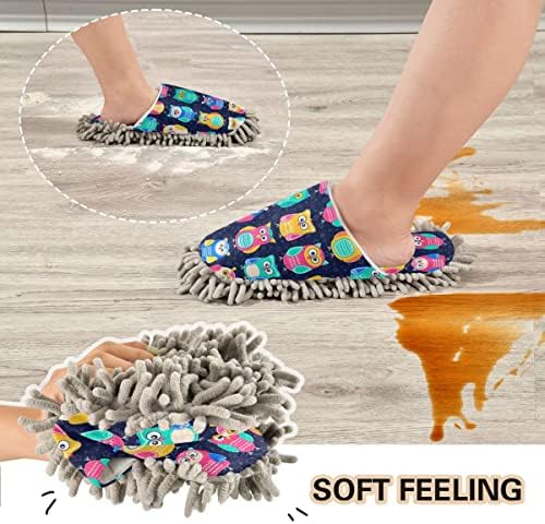 Owls Mop House Slippers for Floor Cleaning