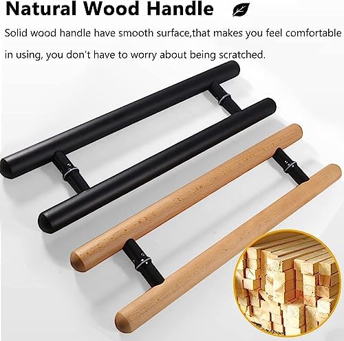 YWT Rustic Wooden Door Handle - Perfect for Home or Farm