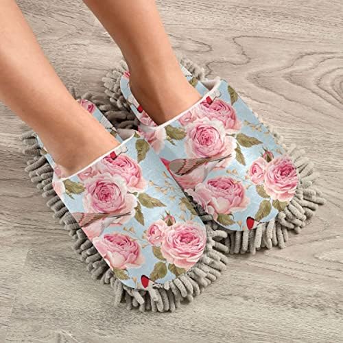 Roses Birds Mop Slipper
