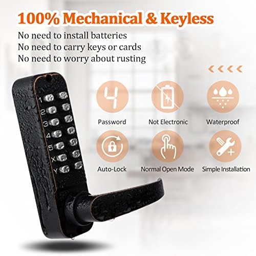 CODACE Combination Lock with Keypad - Front Door Security