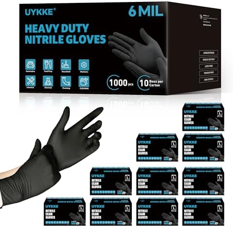 UYKKE Heavy Duty Nitrile Gloves