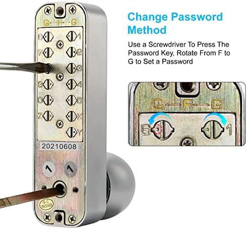 Mechanical Keyless Door Lock with Dual-Use Password Easy Install