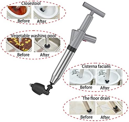 Moozies Toilet Plunger with Pressure Display and Diverse Heads