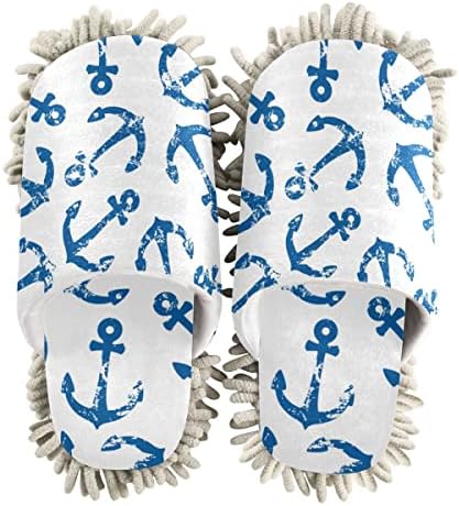 DOMIKING Anchors Mop House Slippers