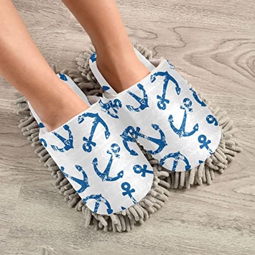 DOMIKING Anchors Mop House Slippers