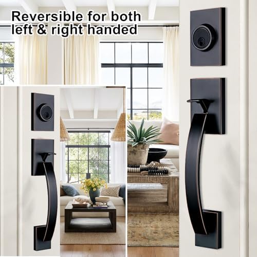 TMC Double Door Handle Set Venetian Aged Bronze