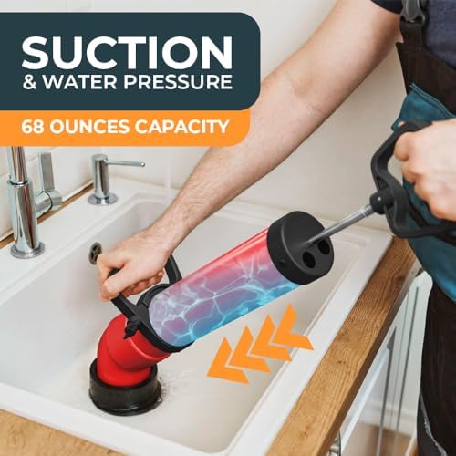 MEISTERFAKTUR Drain Blaster with 3 Attachments 68oz Volume