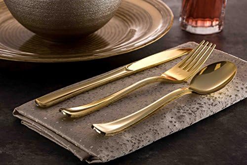 Elegant Plastic Flatware Set for Parties Events