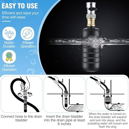 Enhon Drain Cleaning Bladder with Shut Off Valve 4-6 Inch