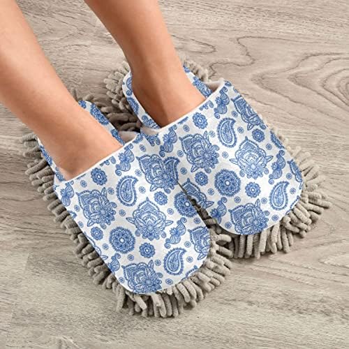DOMIKING Boho Style Mop Slippers