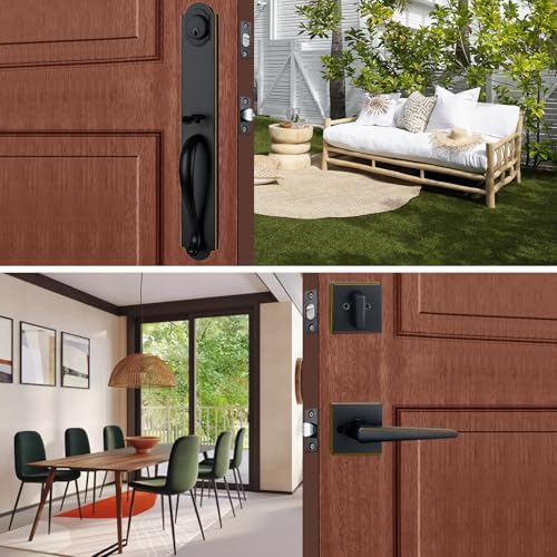 Secure Front Door Lock Set Oil Rubbed Bronze
