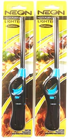 N T Neon BBQ Stick Lighters 2 Pack