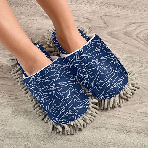 DOMIKING Shark Mop House Slippers