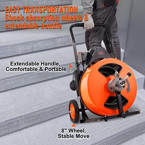 Efficient 100FT 34 Drain Snake for Easy Cleaning