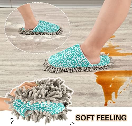 Premium Washable Mop Slippers for Easy Floor Cleaning by DOMIKING
