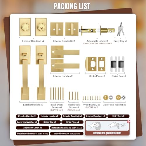 Premium Double Front Door Lock Set