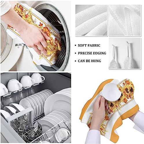 Relaxing Orange Summer Kitchen Towels Set