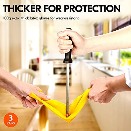 Vgo 3-Pairs Reusable Gloves Thick Durable