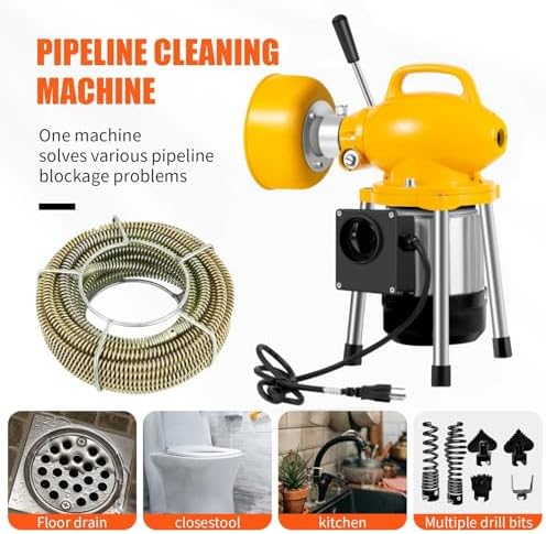 GQ-80 Electric Drain Cleaner 90ft_augger_drill