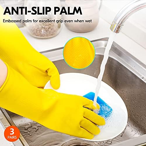 Vgo 3-Pairs Reusable Gloves Thick Durable