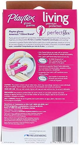 Playtex Living Reusable Rubber Cleaning Gloves Small 5 Pairs - Premium Protection Durable Design