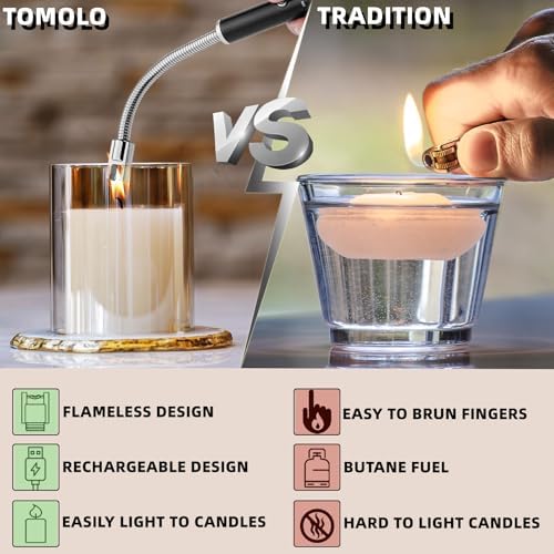 2-Pack Electric Candle Lighter USB Rechargeable with Flexible Neck Low-Cost Design