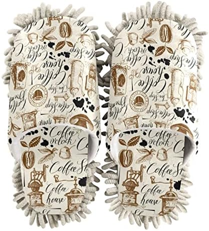 Coffee Mop Slippers for Women - Comfort Supportive Washable