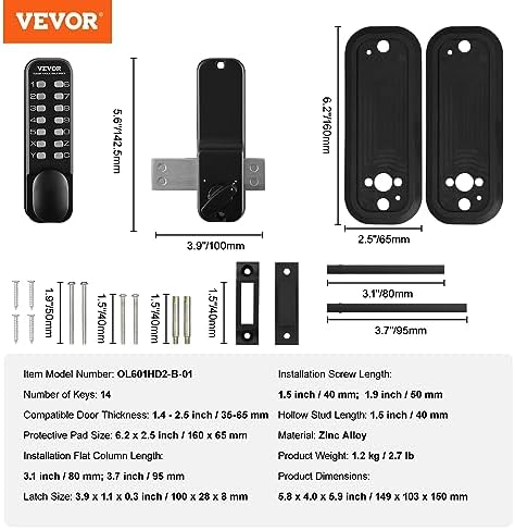DOOR LOCK SET WITH KEEPasD Entry Door Lock
