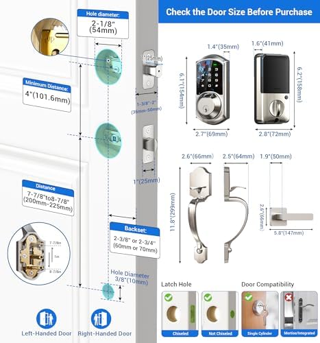 Veise Fingerprint Front Door Lock
