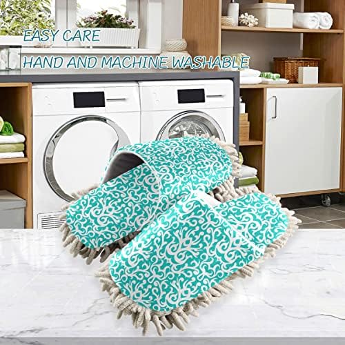 Premium Washable Mop Slippers for Easy Floor Cleaning by DOMIKING