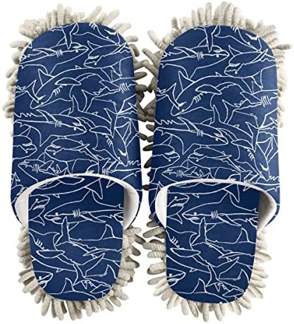 DOMIKING Shark Mop House Slippers