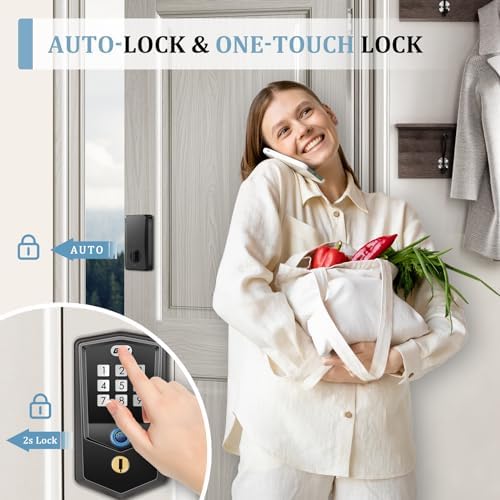GJV Keypad Deadbolt Lock with Auto-Lock