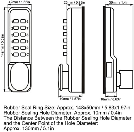 Sturdy Mechanical Keyless Door Lock with Keypad for Front Doors
