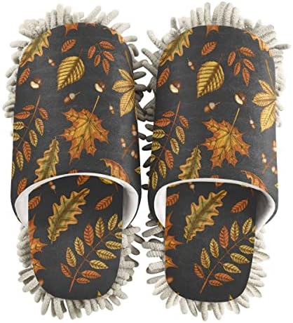 Autumn Fall Mop House Slippers - Washable Durable for moms women kids pets