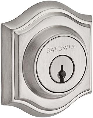 Baldwin Deadbolt Traditional Arch Single Cylinder Door SATIN Nickel