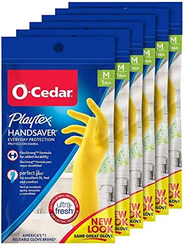 Playtex Handsaver Reusable Rubber Gloves Medium Pack - 6