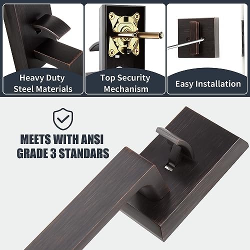 Gaurqiah Front Door Handle Set Oil Rubbed Bronze