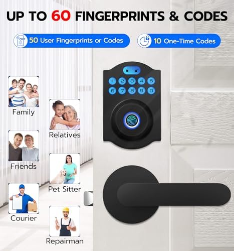 Instant Unlock Door Lock with Biometric Fingerprint Security