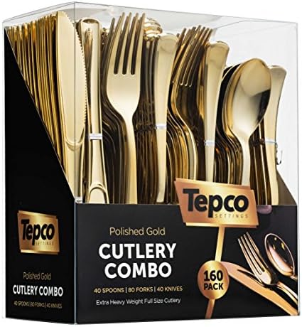 Elegant Plastic Flatware Set for Parties Events