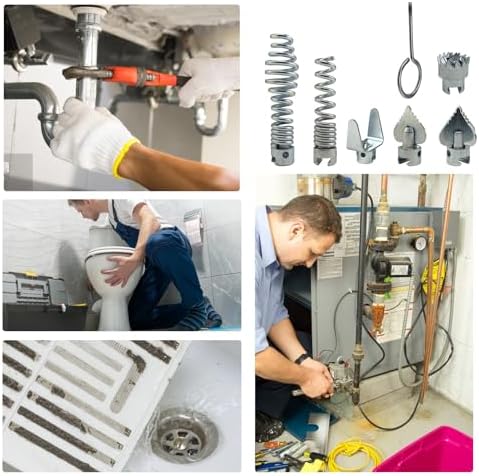 Versatile 7-Piece Auger Set for Drain Cleaning