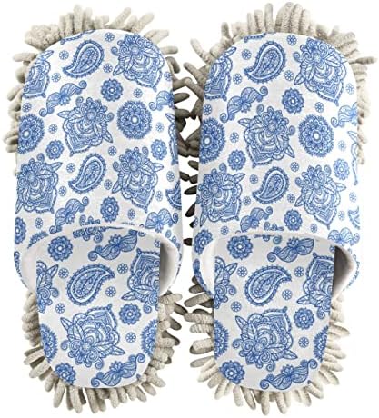 DOMIKING Boho Style Mop Slippers
