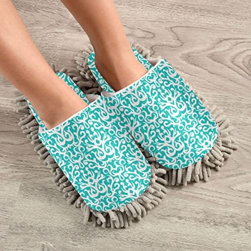 Premium Washable Mop Slippers for Easy Floor Cleaning by DOMIKING